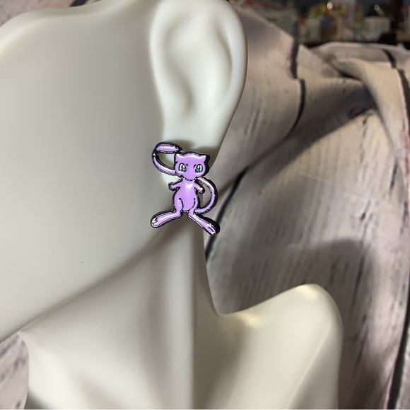 Poke-man Stud Earrings - Picture 2 of 6